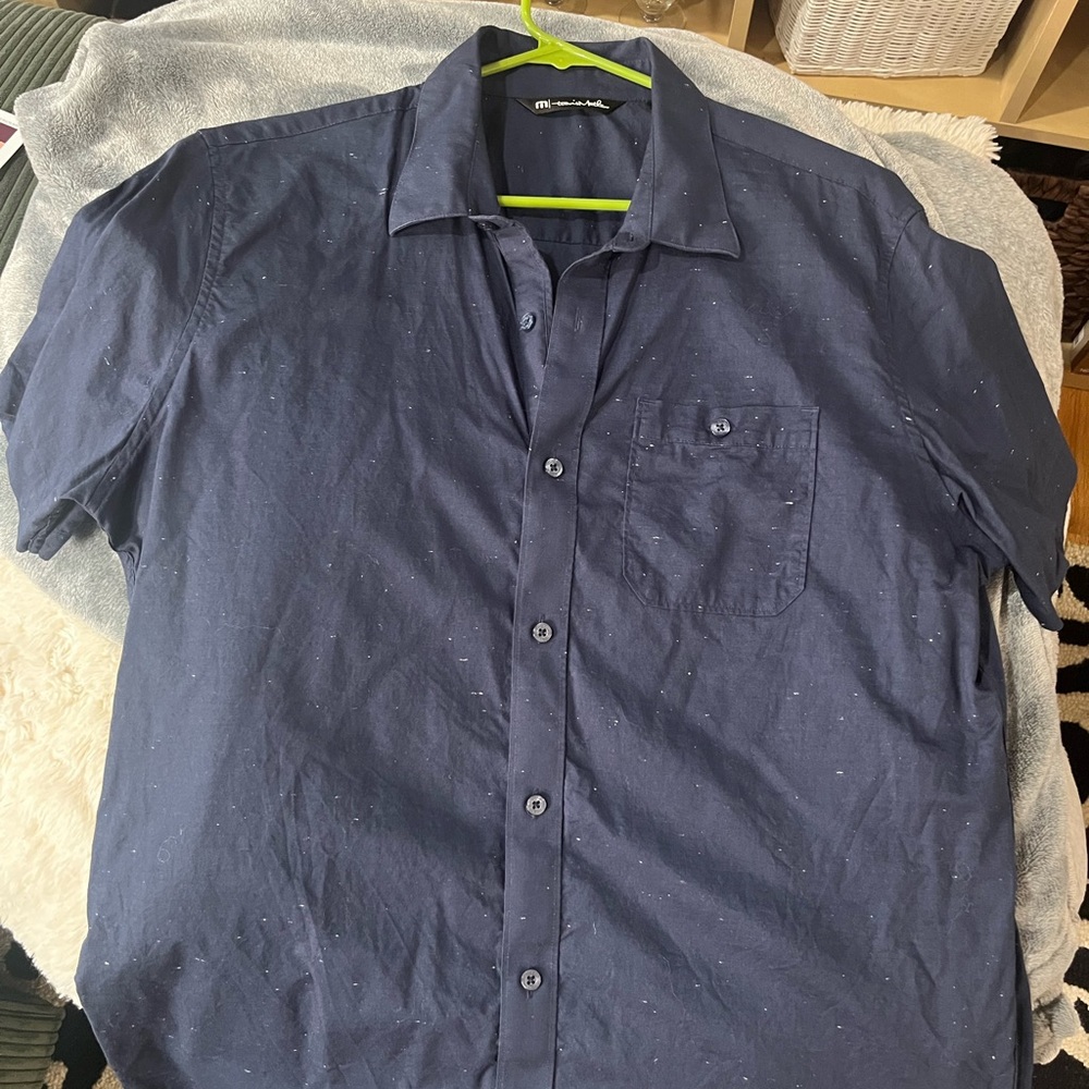 Travis Mathew Navy Casual Button Down Shirt